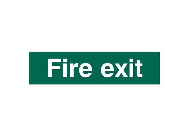 Scan Fire Exit Text Only - PVC Sign 200 x 50mm Scan - RockBottom Nothampton