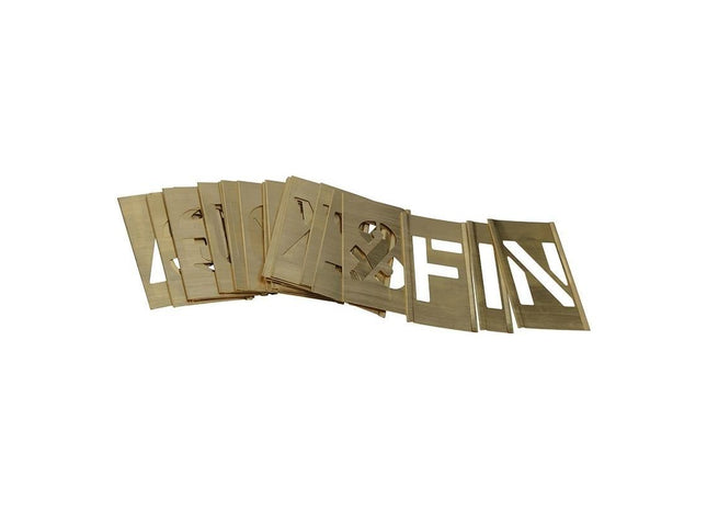 Stencils Set of Brass Interlocking Stencils - Figures 1in Stencils - RockBottom Nothampton
