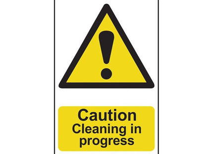 Scan Caution Cleaning In Progress - PVC Sign 200 x 300mm Scan - RockBottom Nothampton