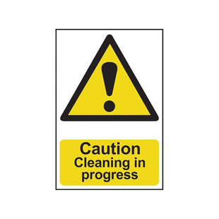 Scan Caution Cleaning In Progress - PVC Sign 200 x 300mm Scan - RockBottom Nothampton