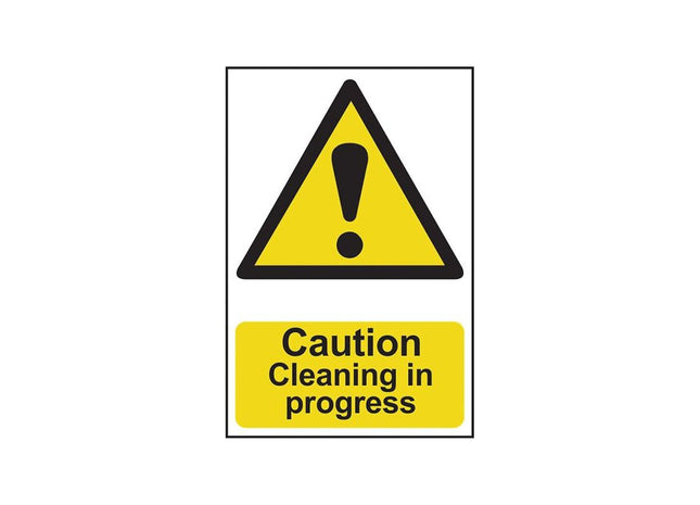 Scan Caution Cleaning In Progress - PVC Sign 200 x 300mm Scan - RockBottom Nothampton