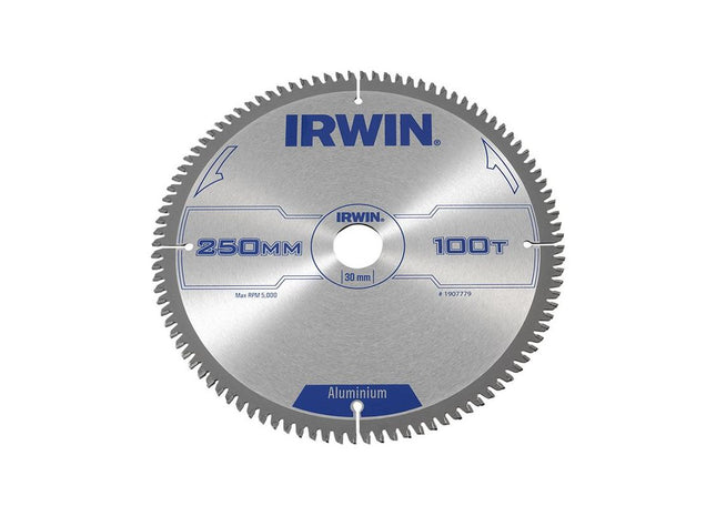 Irwin® Professional Aluminium Circular Saw Blade 250 x 30mm x 100T TCG IRWIN® - RockBottom Northampton