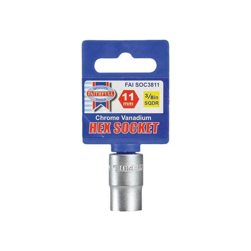 Faithfull Hexagon Socket 3/8in Drive 11mm Faithfull - RockBottom Northampton