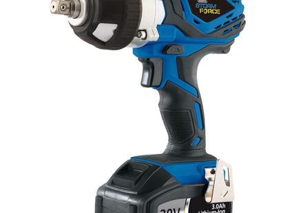 Draper Storm Force 20V Cordless Impact Wrench, 1/2" Sq. Dr., 400Nm, 2 x 3.0Ah Ba Draper - Town Tools 