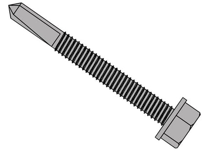 Forgefix TechFast Roofing Sheet to Steel Hex Screw No.5 Tip 5.5 x 100mm Box 100 ForgeFix - RockBottom Northampton