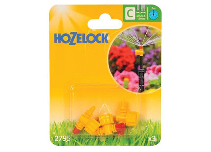 Hozelock 2795 Adjustable 360° Micro Spray Jet (Pack 3) Hozelock - RockBottom Northampton