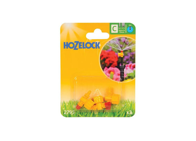 Hozelock 2795 Adjustable 360° Micro Spray Jet (Pack 3) Hozelock - RockBottom Northampton
