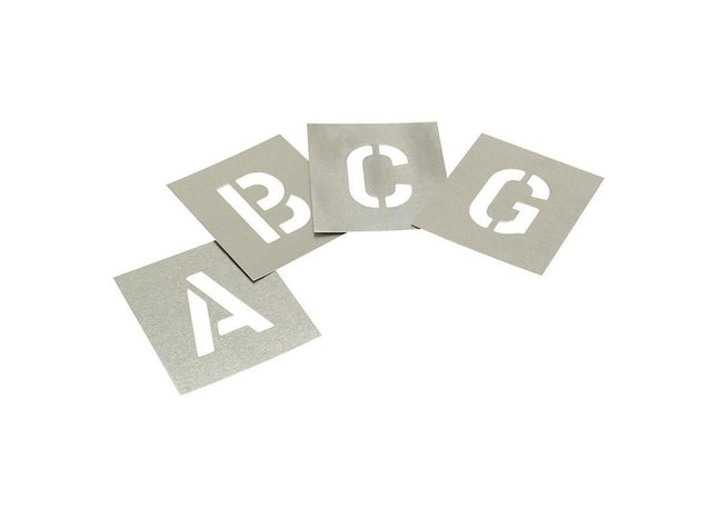 Stencils Set of Zinc Stencils - Letters 2.1/2in Stencils - RockBottom Nothampton
