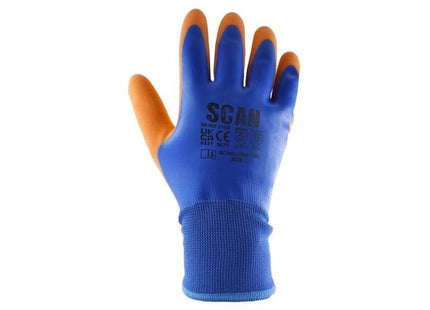 Scan Thermal Waterproof Latex Coated Gloves - M (Size 8) Scan - RockBottom Nothampton