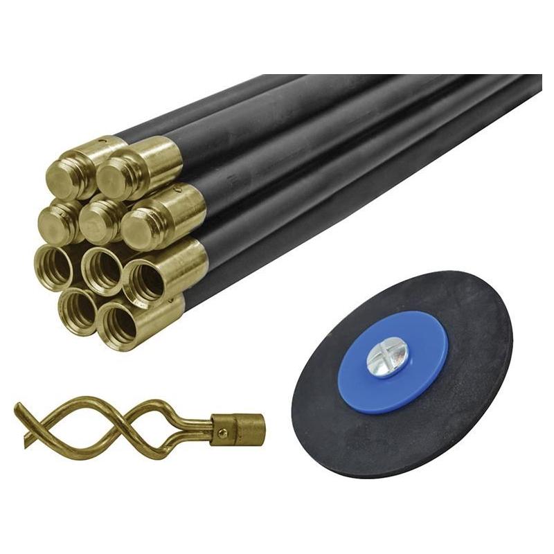 Faithfull Universal Drain Clean Set (10 x Rods Plunger & Worm) Faithfull - RockBottom Northampton
