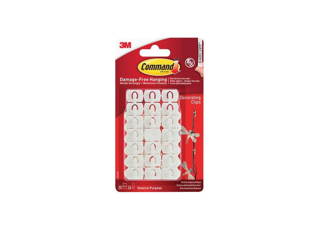 Command™ White Decorating Clips (Pack 20) Command™ - RockBottom Northampton