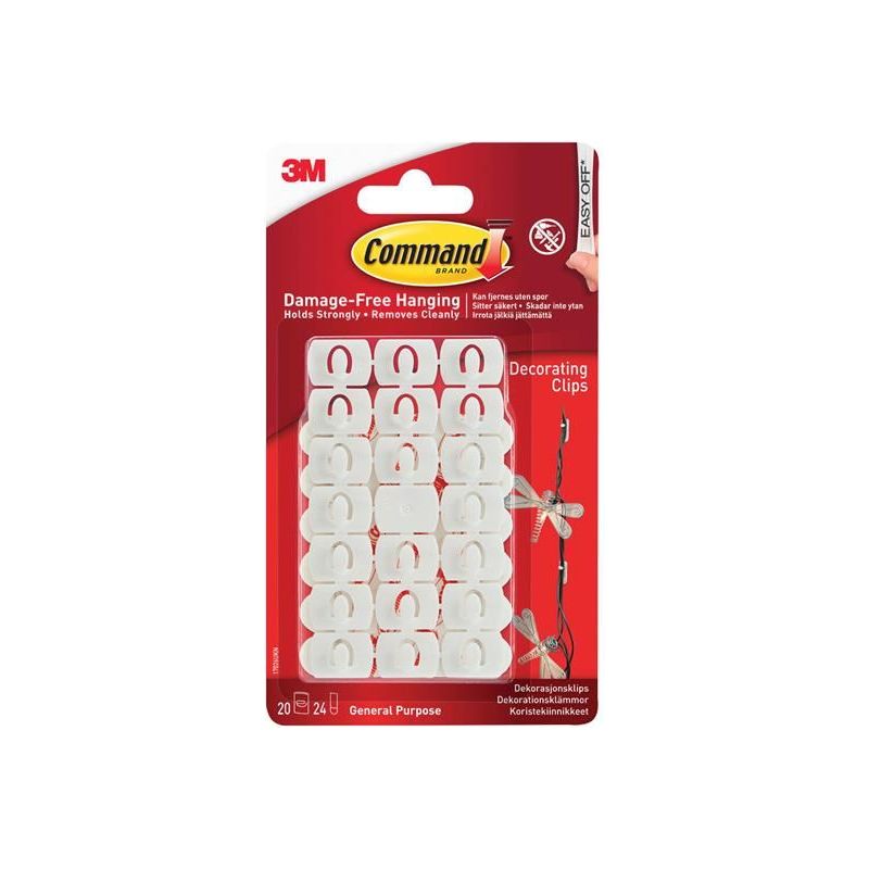 Command™ White Decorating Clips (Pack 20) Command™ - RockBottom Northampton