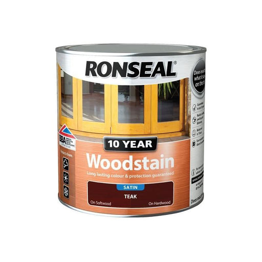 Ronseal 10 Year Woodstain Teak 2.5 litre Ronseal - RockBottom Nothampton