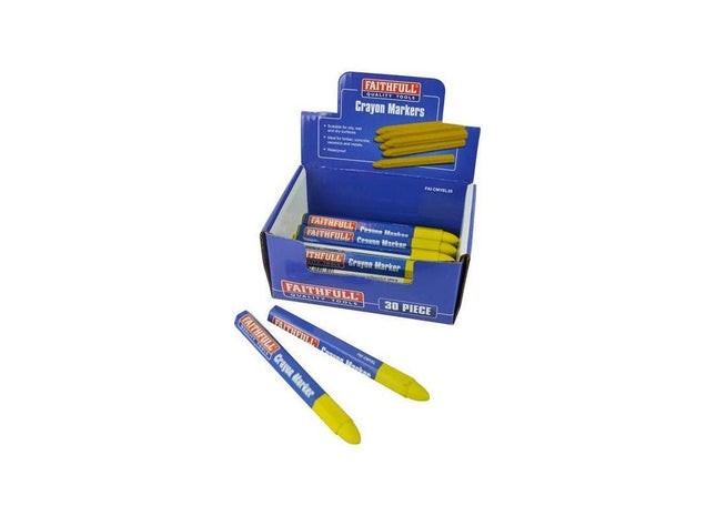 Faithfull Crayon Marker Yellow (CDU 30) Faithfull - RockBottom Northampton
