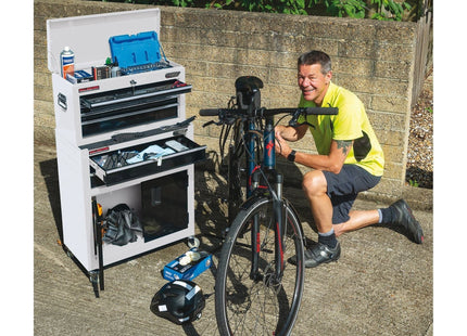 Draper Combined Roller Cabinet and Tool Chest, 6 Drawer, 24", White 19576 Draper - Town Tools 