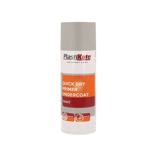 Plastikote Trade Quick Dry Primer Spray Grey 400ml PlastiKote - RockBottom Nothampton