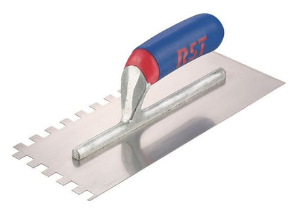 R.S.T. Notched Trowel Square 10mm² Soft Touch Handle 11 x 4.1/2in R.S.T. - RockBottom Nothampton