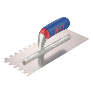R.S.T. Notched Trowel Square 10mm² Soft Touch Handle 11 x 4.1/2in R.S.T. - RockBottom Nothampton