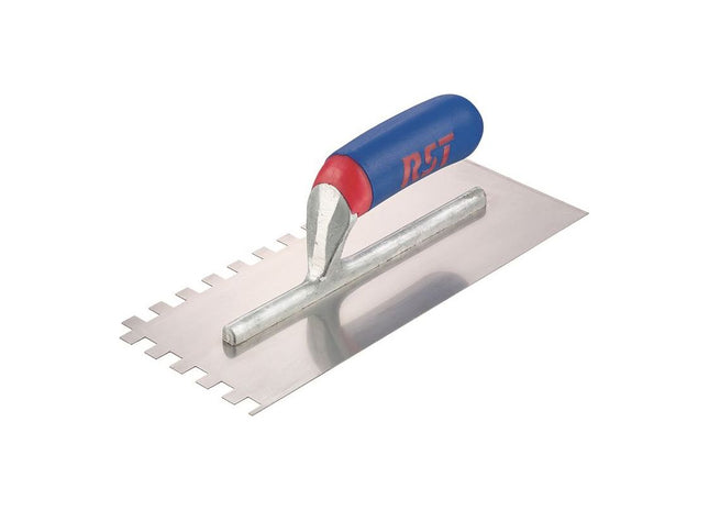 R.S.T. Notched Trowel Square 10mm² Soft Touch Handle 11 x 4.1/2in R.S.T. - RockBottom Nothampton