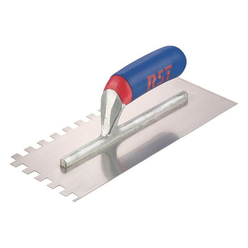 R.S.T. Notched Trowel Square 10mm² Soft Touch Handle 11 x 4.1/2in R.S.T. - RockBottom Nothampton