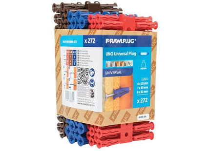 Rawlplug Mixed UNO® Plugs (Pack 272) Rawlplug - RockBottom Nothampton