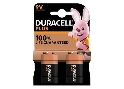 Duracell 9V Plus Power +100% Batteries (Pack 2) Duracell - RockBottom Northampton