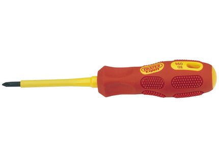 Draper VDE Approved Fully Insulated Cross Slot Screwdriver, No.1 x 80mm (Sold Lo Draper - Town Tools 