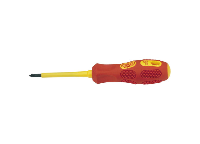 Draper VDE Approved Fully Insulated Cross Slot Screwdriver, No.1 x 80mm (Sold Lo Draper - Town Tools 