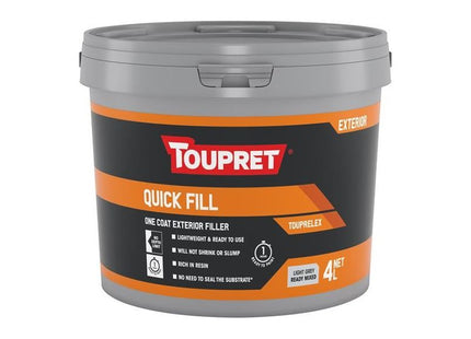 Toupret Quick Fill (Exterior) 4 litre Toupret - RockBottom Northampton