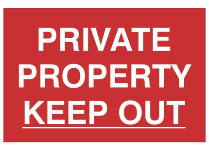 Scan Private Property Keep Out - PVC Sign 300 x 200mm Scan - RockBottom Nothampton