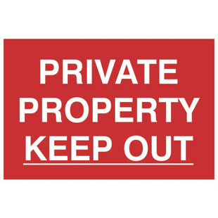 Scan Private Property Keep Out - PVC Sign 300 x 200mm Scan - RockBottom Nothampton