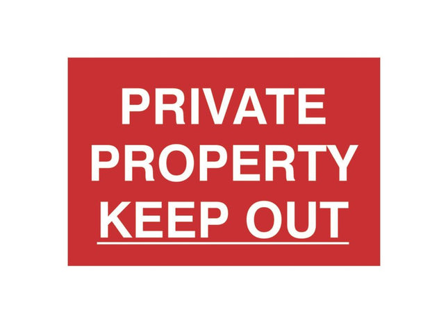Scan Private Property Keep Out - PVC Sign 300 x 200mm Scan - RockBottom Nothampton