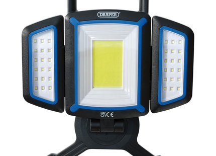 COB SMD Rechargeable Work Light and Powerbank, 18W, 2000 Lumens, USB-C Cable Supplied Draper - Town Tools