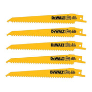 Dewalt Power Tools Bi-Metal Reciprocating Blade for Wood with Nails 152mm (Pack 5) DeWALT Power Tools - RockBottom Northampton