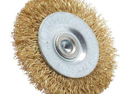 Draper Brassed Steel Crimped Wire Wheel Brush, 50mm 41427 Draper - Town Tools 