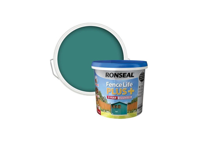 Ronseal Fence Life Plus+ Teal 5 litre Ronseal - RockBottom Nothampton