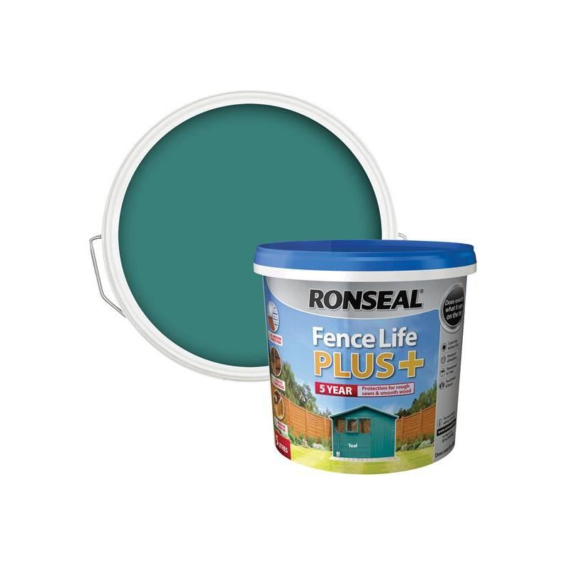 Ronseal Fence Life Plus+ Teal 5 litre Ronseal - RockBottom Nothampton