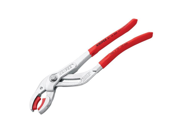 Knipex Plastic Pipe Grip Pliers Plastic Jaws Chrome 250mm - 75mm Capacity Knipex - RockBottom Northampton