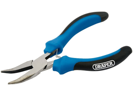 Draper Soft Grip Bent Nose Mini Pliers, 125mm 12540 Draper - Town Tools 