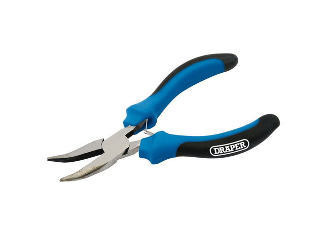 Draper Soft Grip Bent Nose Mini Pliers, 125mm 12540 Draper - Town Tools 
