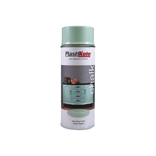 Plastikote Chalk Finish Spray Pastel Green 400ml PlastiKote - RockBottom Nothampton