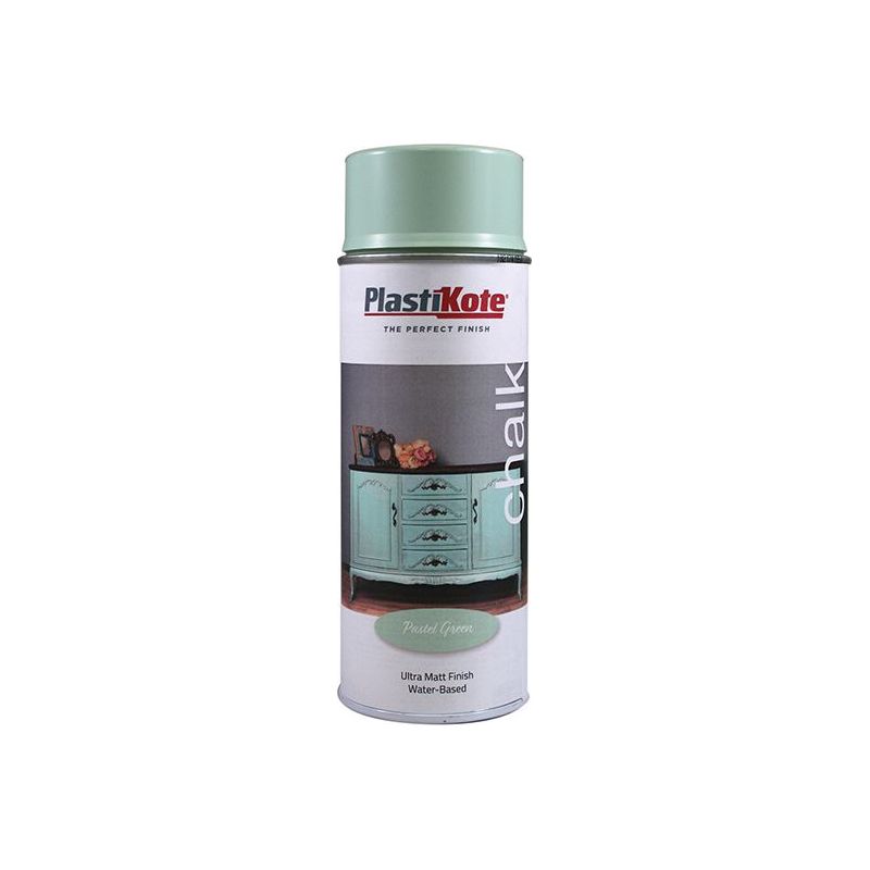 Plastikote Chalk Finish Spray Pastel Green 400ml PlastiKote - RockBottom Nothampton
