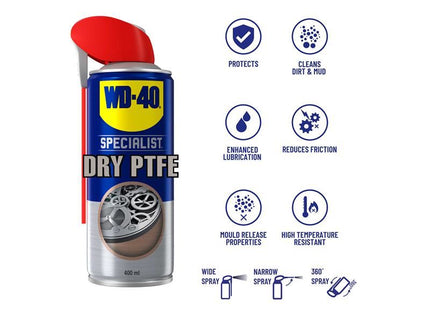 WD-40 Specialist Dry Lubricant with PTFE 400ml WD-40� - RockBottom Northampton