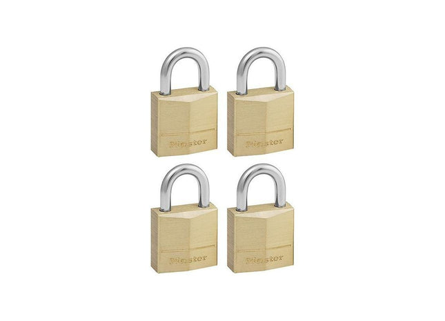 Master Lock Solid Brass 20mm Padlock 3-Pin - Keyed Alike x 4 Master Lock - RockBottom Northampton