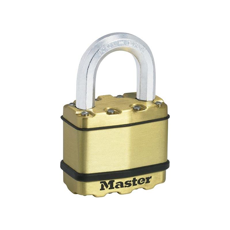 Master Lock Excell™ Brass Finish 50mm Padlock 4-Pin Master Lock - RockBottom Northampton