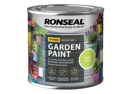 Ronseal Garden Paint Lime Zest 250ml Ronseal - RockBottom Nothampton