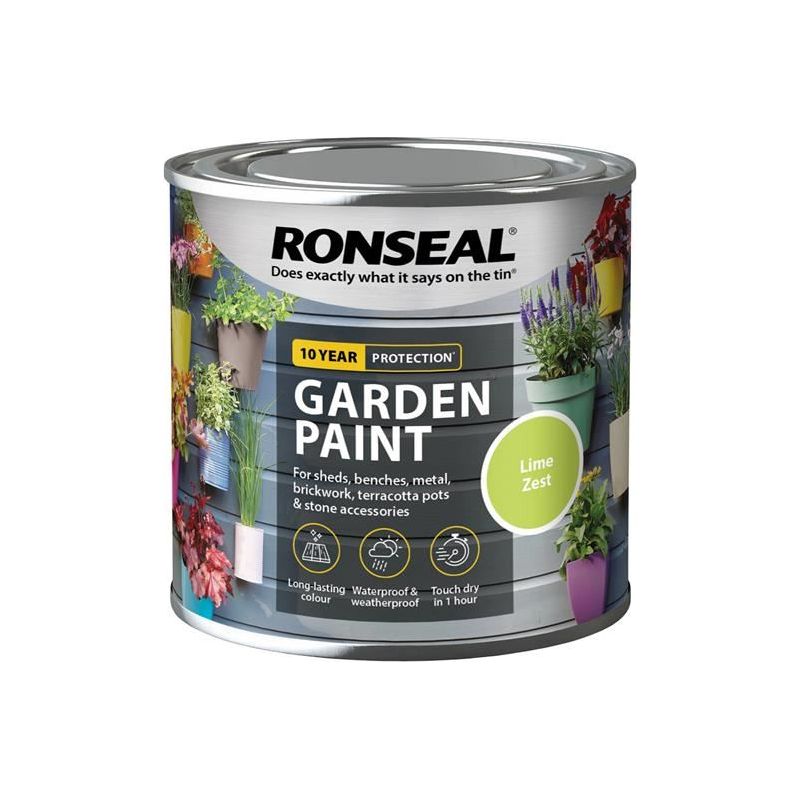 Ronseal Garden Paint Lime Zest 250ml Ronseal - RockBottom Nothampton