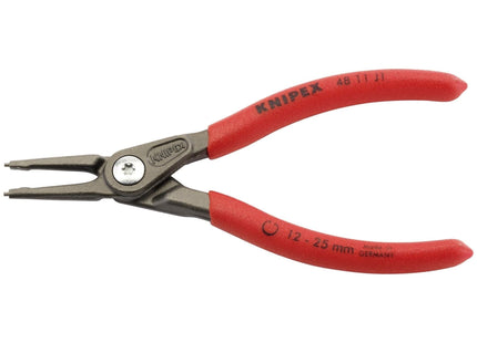 Draper Knipex 48 11 J1 140mm Internal Straight Tip Circlip Pliers, 12 - 25mm Cap Draper - Town Tools 