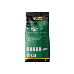 Everbuild Sika 730 Uniflex Hygienic Tile Grout Grey 5kg Everbuild Sika - RockBottom Northamptin