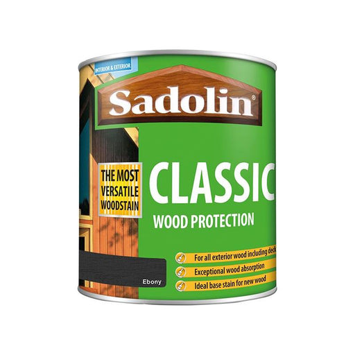 Sadolin Classic Wood Protection Ebony 1 litre Sadolin - RockBottom Nothampton